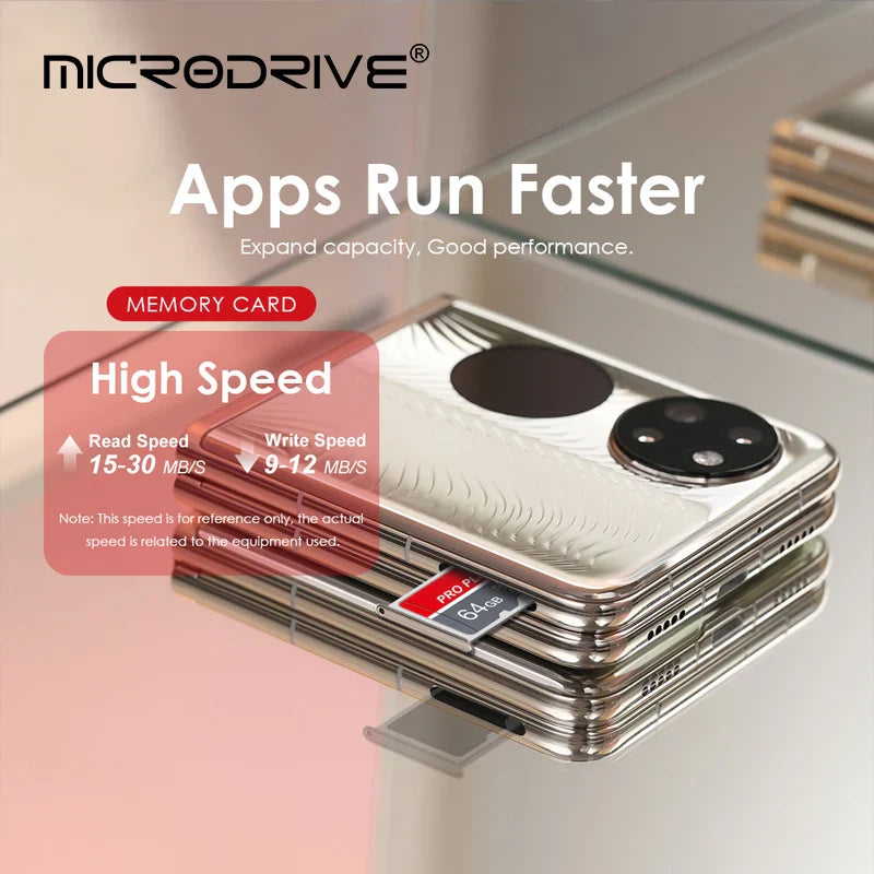 Original High-Speed Memory Card – 4GB to 256GB SD/TF Flash Card for Smartphone & Surveillance Camera