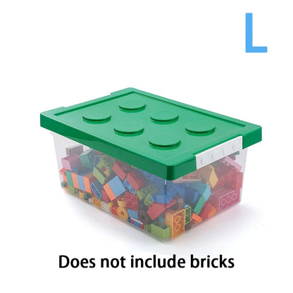 Stackable Kids Building Block Storage Box – Toy Organizer & Container for Books, Stationery, Snacks & Sundries