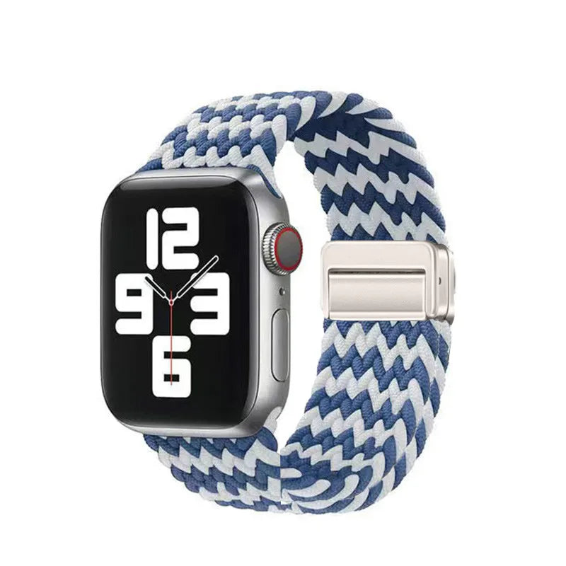 Nylon Braided Apple Watch Band - Durable Replacement Strap for Series 10/9/8/7/6/5/3 SE Ultra 49mm to 38mm