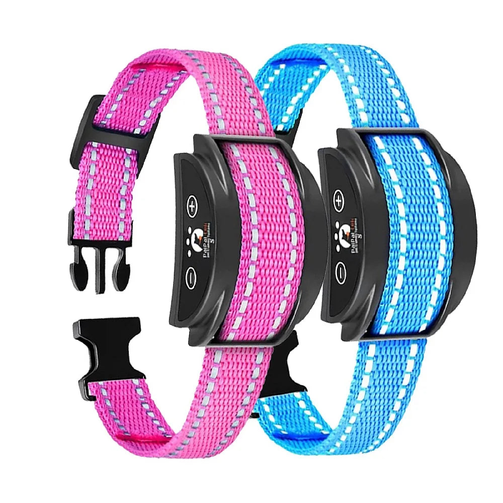 Anti-Bark Dog Collar - Adjustable 8-27 Inch Shock Training Collar for Small & Medium Dogs with Bark Control Device