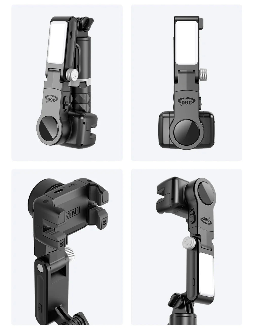 360° Rotation Gimbal Stabilizer & Selfie Stick – Tripod for iPhone & Smartphone Live Photography