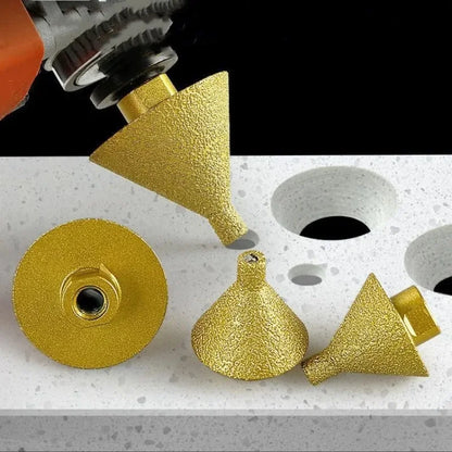 Diamond Chamfer Core Drill Bit - M10 M14 Enlarged Hole Beveling Grinding Tool for Granite, Marble, Tile & Stone Cutting