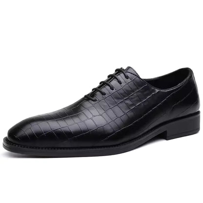 Men’s Luxury Leather Brogue Oxford Shoes - Retro Carved Lace-Up Wedding & Business Dress Shoes for Office Wear