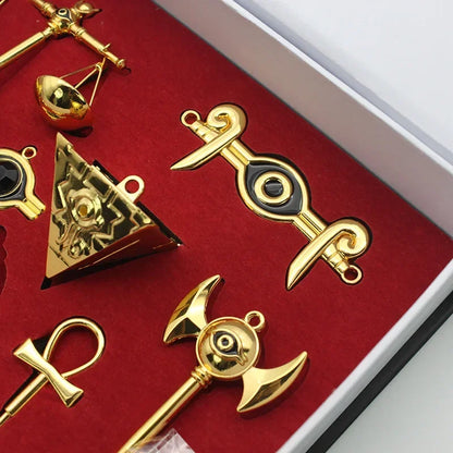 Yu-Gi-Oh! Millennium Treasures Necklace Set - Muto Yugi Golden Cosplay Emperor Key Collectible Gift