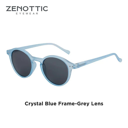ZENOTTIC Retro Circular Polarized Sunglasses (S Size) – Vintage Small Round UV400 Goggles for Men & Women
