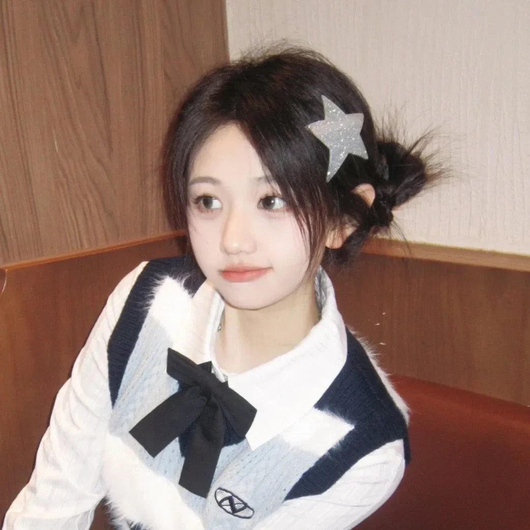 Y2K Star Pentagram Hair Clip – Sparkling Trendy Niche Sweet Cool Spicy Girl Personalized Fashion Hair Accessory