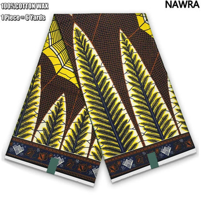 2026 African Real Wax Print Fabric - 100% Cotton Ghana Style Soft Ankara Pagne