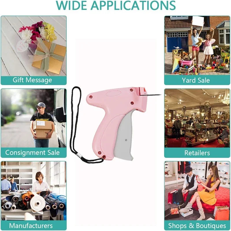 Garment Label Gun — Soft Silicone Pinless Snap Sewing Tool with Anti-Slip Holder