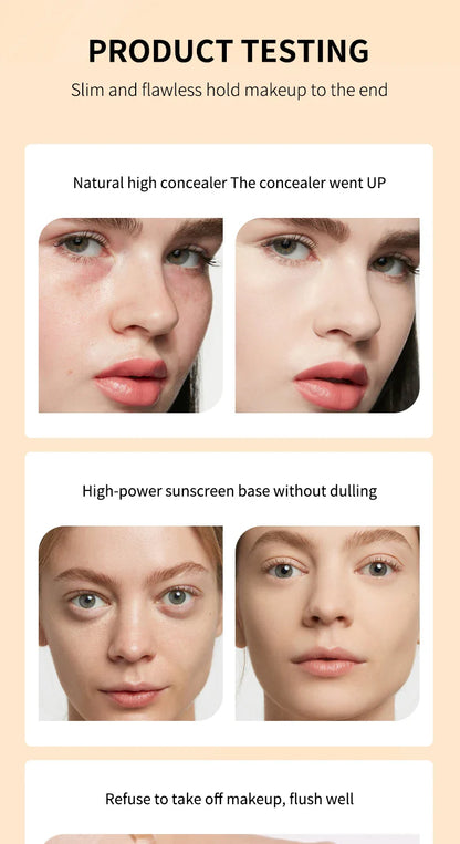 Ocheal 30g CC Cream Foundation – Waterproof Concealer, Moisturizing Sunscreen, SPF 50+, Long-Lasting Brightening Makeup Primer