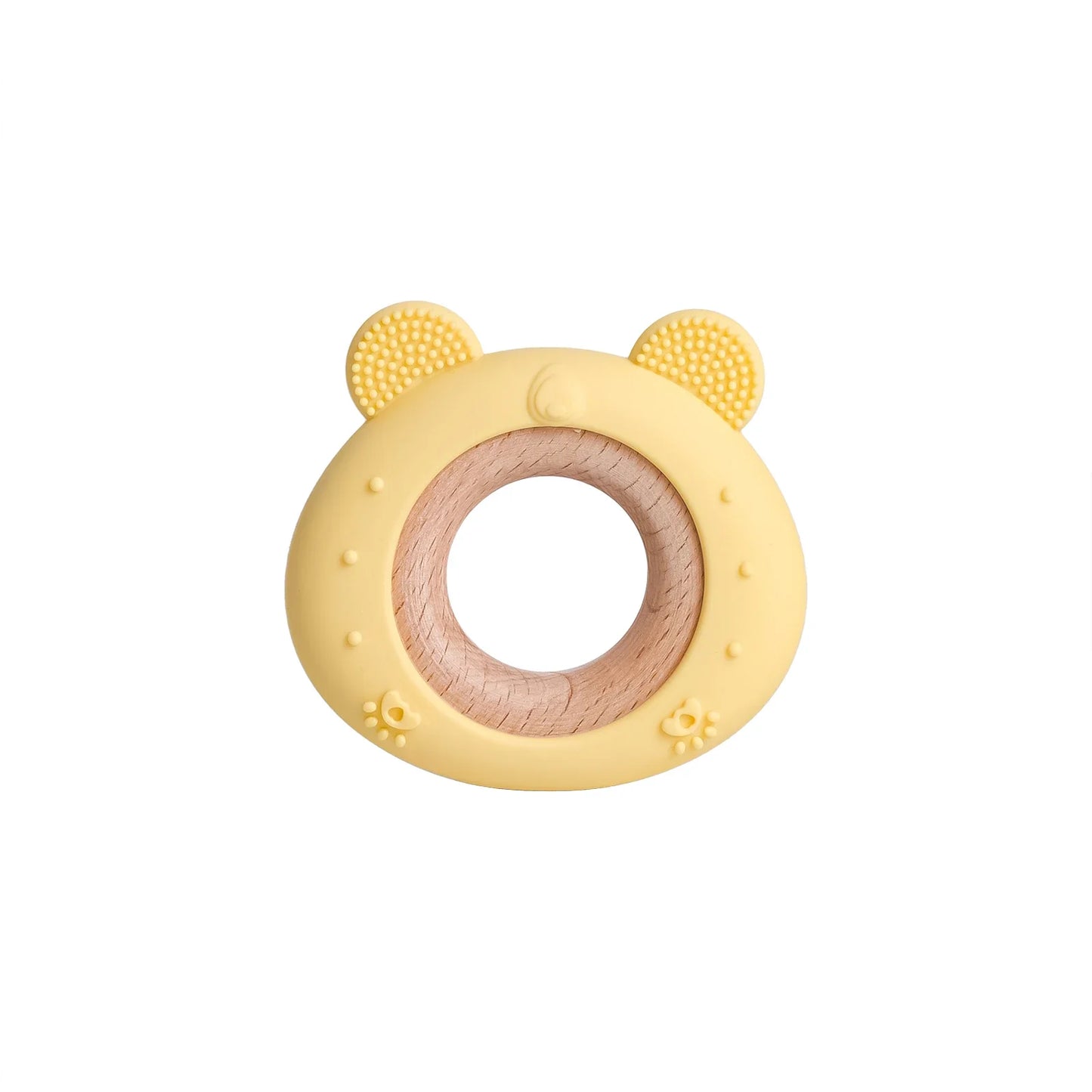 TYRY.HU Silicone Baby Teether - Cartoon Frog & Deer Teething Necklace Pendant for Infant Gum Relief Gift