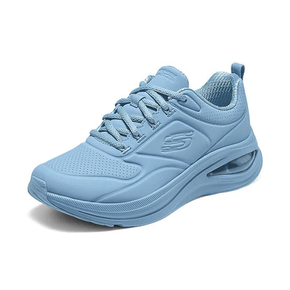 Skechers Women's Running Shoes - Leather Lace-Up Outdoor Sneakers, Anti-Skid Sports Tennis & Lightweight Walking Shoes