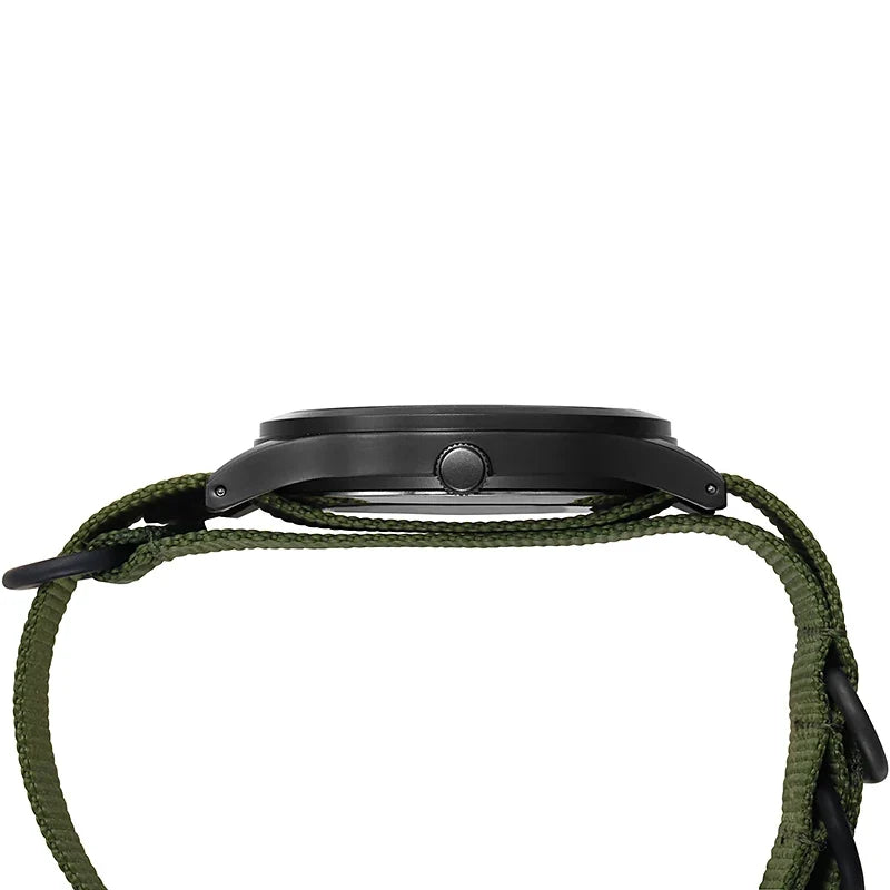 TPW Field Watch 2024 - Easy Read Quartz Wristwatch with Fabric Strap & 24-Hour Display