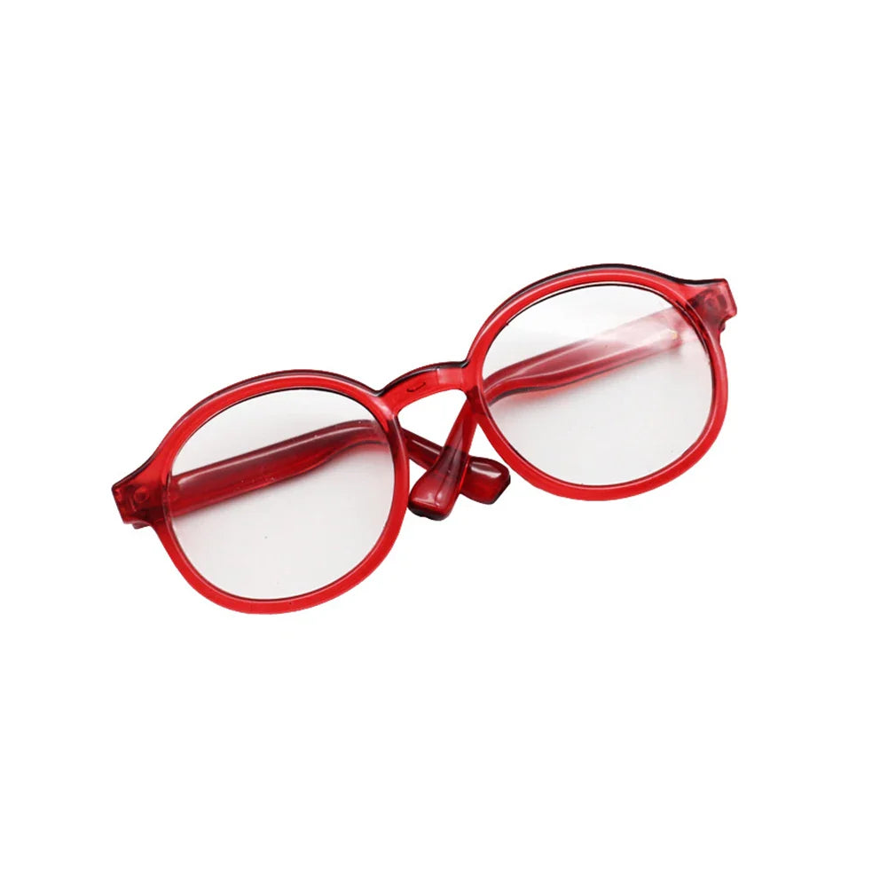 6.5cm Transparent Plastic Glasses for BJD Dolls, Labubu, MSD, SD, EXO - Sunglasses for 1/8, 1/6, 1/3, 1/4 Plush Dolls