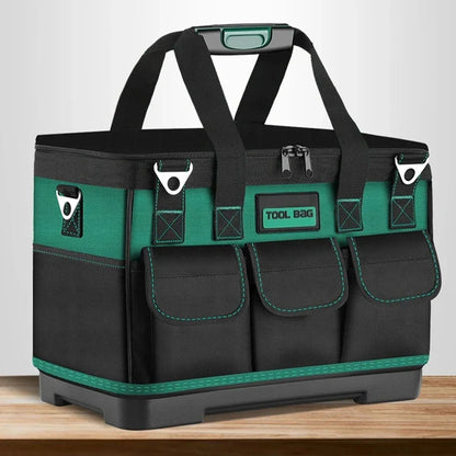 23-Inch Large Tool Bag - Heavy-Duty 1680D Oxford Waterproof Electrician Storage Organizer
