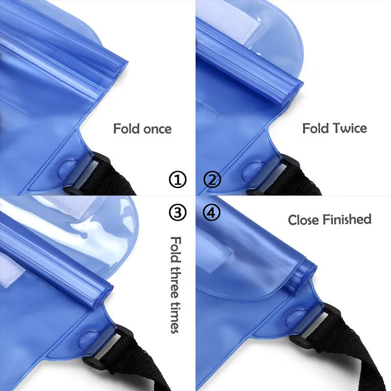 Waterproof Swimming Waist Bag - Sealed Dry Phone Case for Diving, Skiing, Boating, Beach & Water Sports