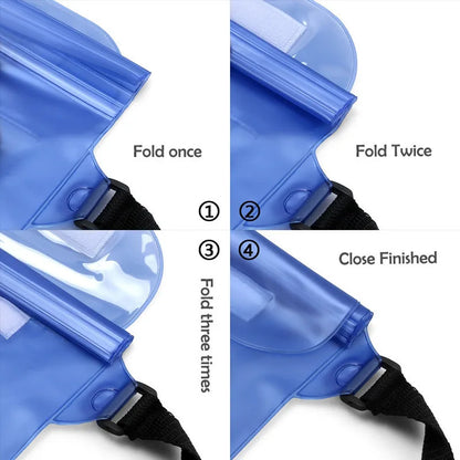Waterproof Swimming Waist Bag - Sealed Dry Phone Case for Diving, Skiing, Boating, Beach & Water Sports