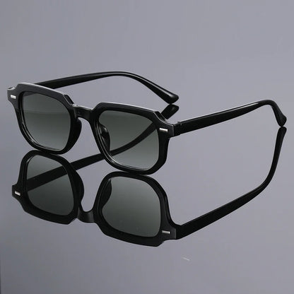 Men's Retro Square Frame Glasses - Trendy Y2K Rivet Street Style Fashion Eyewear