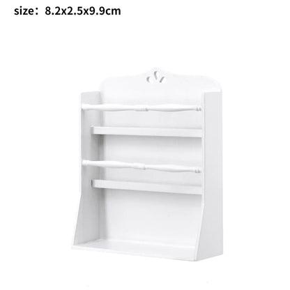 1/6 Scale BJD Dollhouse Wooden Shelf & Sink Cabinet — Miniature Kitchen Furniture Accessory for Dollhouse Bar Counter