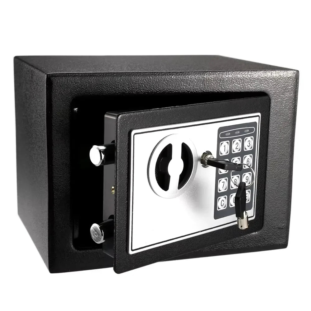 2025 Electronic Digital Keypad Safe — All-Steel Security Box for Home & Office with Password and Key Unlock