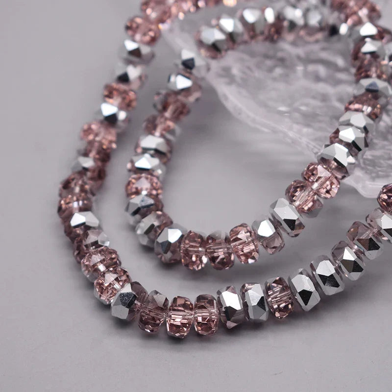 8mm Crystal Glass Beads Set - 30PCS Color Wheel Faceted Round Loose Beads for DIY Jewelry Making & Bracelets