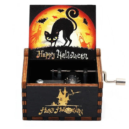 Wooden Hand Crank Jurassic Park Music Box – Classic Theme Melody Gift for Kids & Collectors