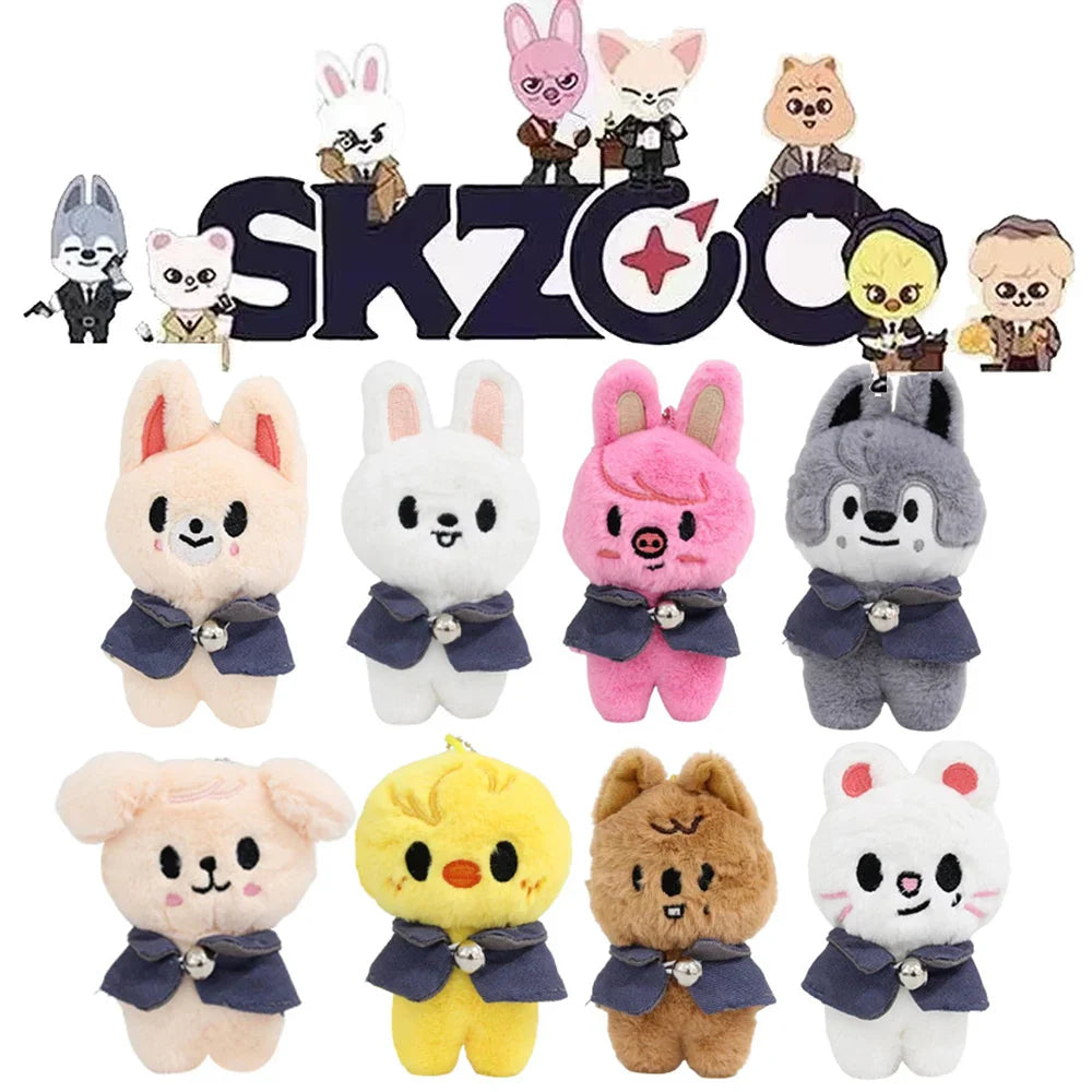 310style Skzoo Plush Pencil Case – Kawaii Kpop Stray Wolf Stuffed Animal Toy, Cartoon Plush Doll for Kids Gift