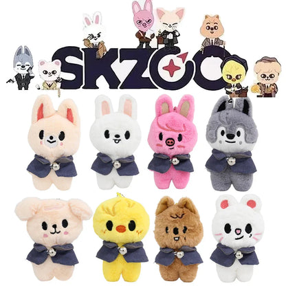 310style Skzoo Plush Pencil Case – Kawaii Kpop Stray Wolf Stuffed Animal Toy, Cartoon Plush Doll for Kids Gift