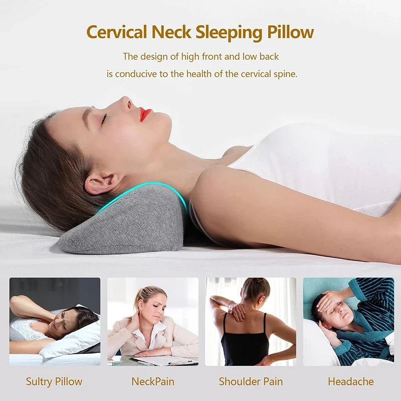 Memory Foam Cervical Pillow – Ergonomic Contour Neck Pillow for Side Sleepers, Orthopedic Support