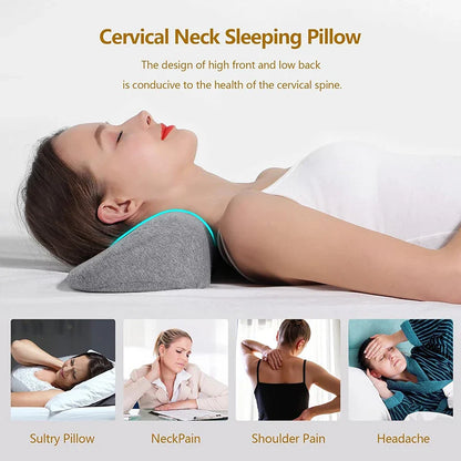 Memory Foam Cervical Pillow – Ergonomic Contour Neck Pillow for Side Sleepers, Orthopedic Support