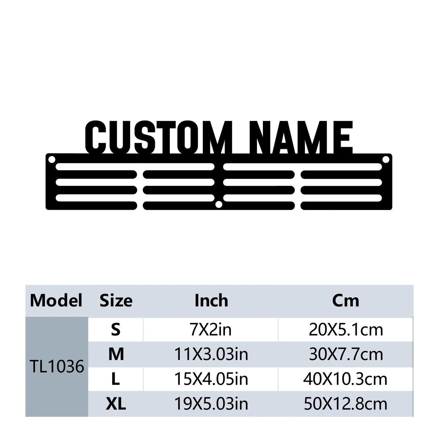 Customized Name Metal Hooks - Personalized Wall Hanger Rack for Medals Home Decor and Housewarming Gifts