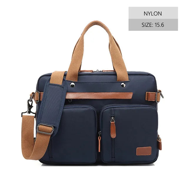 Convertible Laptop Backpack - 15.6/17.3 Inch Waterproof Nylon Travel & Business School Bag