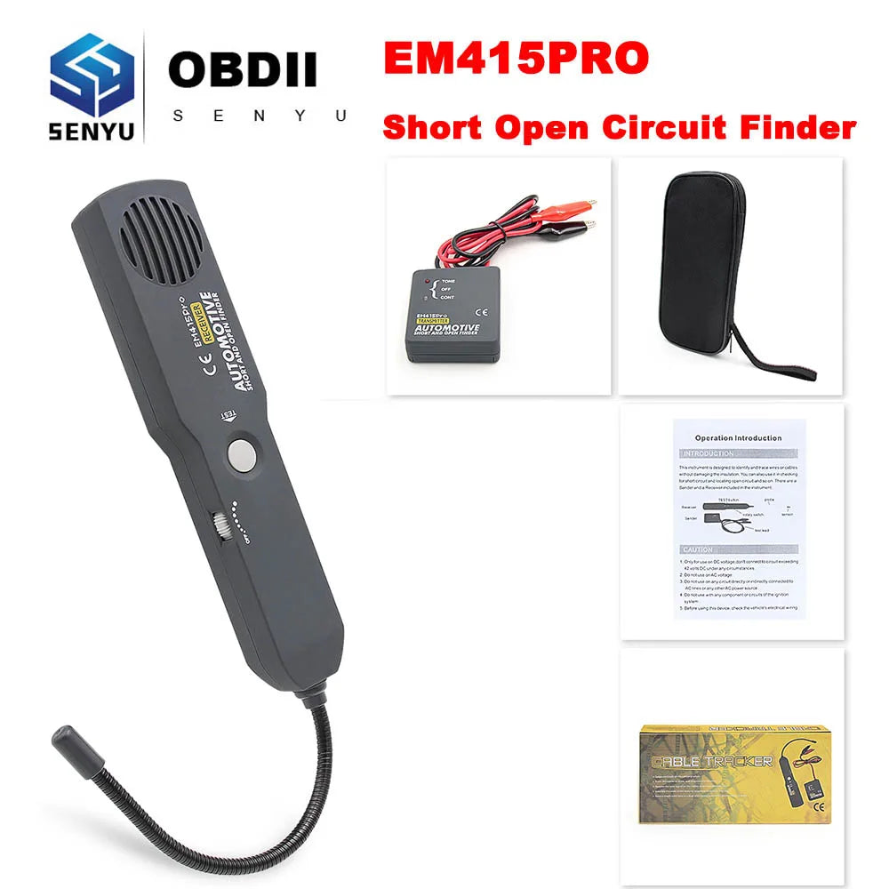 EM415PRO Automotive Circuit Tester - 6-42V Short Cable Tracker & Open Wire Finder for Car Diagnostics