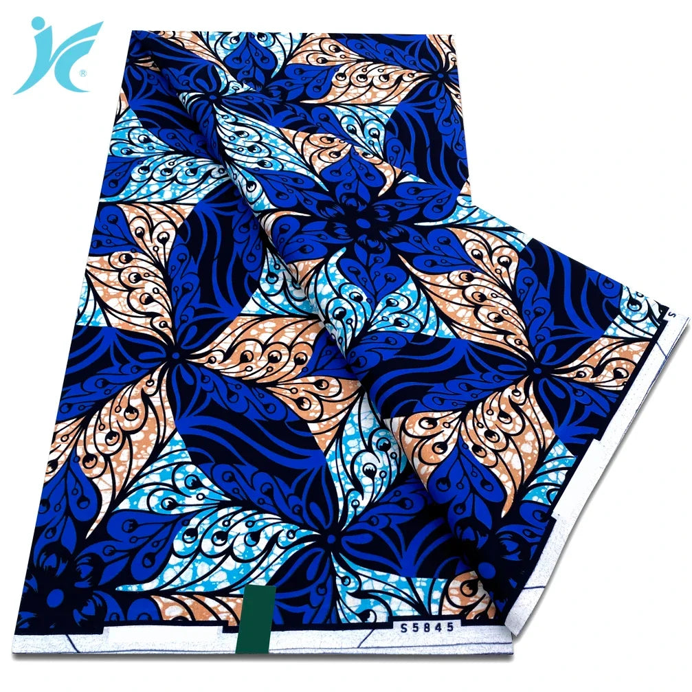 African Real Wax Print Fabric - 100% Cotton Ankara Sewing Material Wholesale Quality