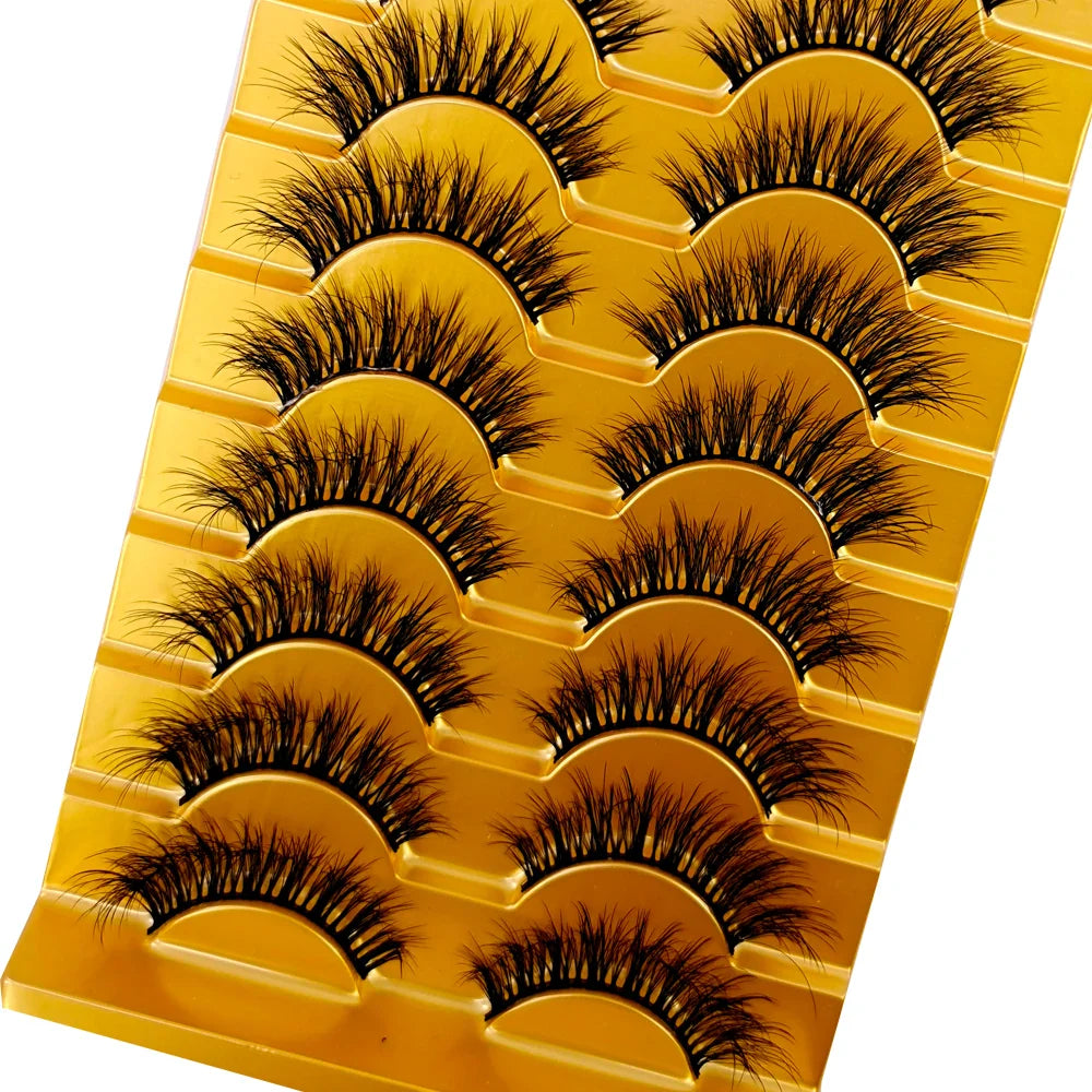 38 Styles 10 Pairs 3D Mink False Eyelashes – Natural Short & Long Fake Lashes Makeup Extension Kit