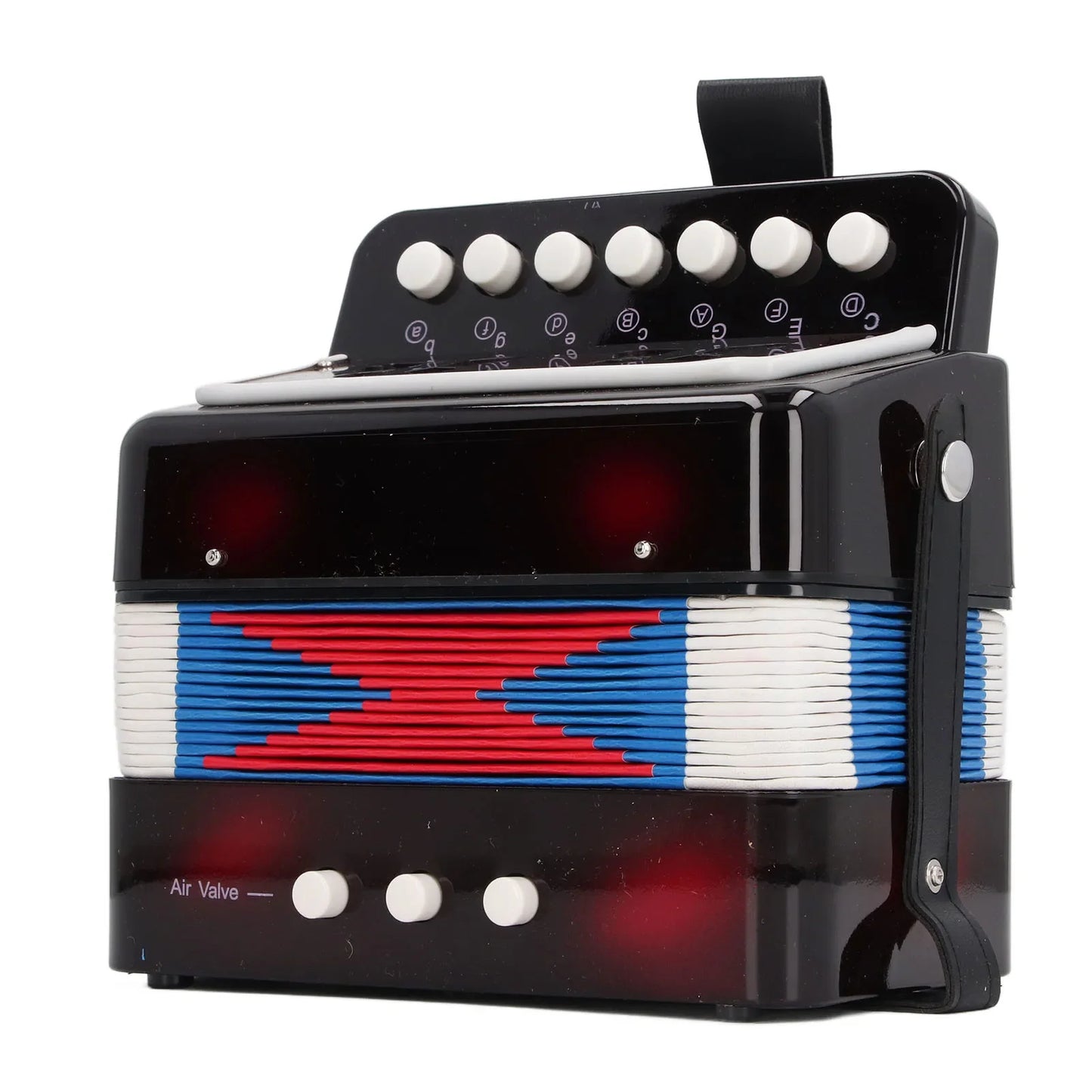Kids Beginner Button Accordion - 2 Bass Educational Musical Instrument with Belt for Practice