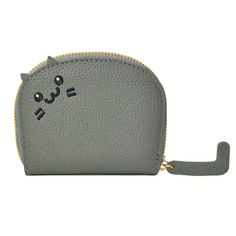 Cartoon Cat Wallet - Cute Faux Leather Multi-Card Coin Purse and ID Holder for Women