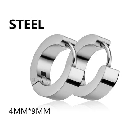 Stainless Steel Triangle Earrings - Unisex Punk Rock Geometric Push-Back Jewelry for Men & Women