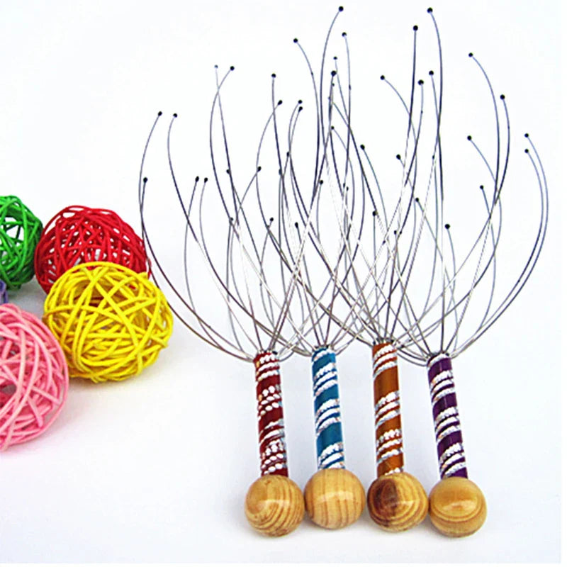 Octopus Head Massager - Scalp Relaxation and Body Relief Massager Scratcher for Tension Relief - Random Health Care Tool