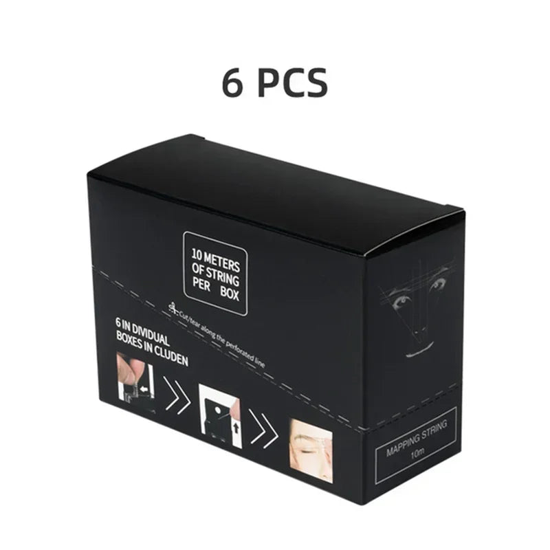 6PCS Microblading Pre-Ink Mapping String – Semi-Permanent Eyebrow Positioning & PMU Measurement Tool