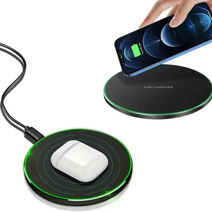 Wireless Phone Charger Stand - Fast Charging Pad Dock for iPhone 16/15/14/13/12/11, Samsung & Xiaomi