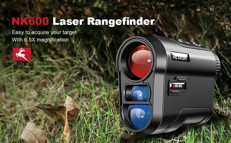 REVASRI Golf Laser Rangefinder 600M/Yard – USB Rechargeable with Slope Compensation, Flag Lock & Vibration