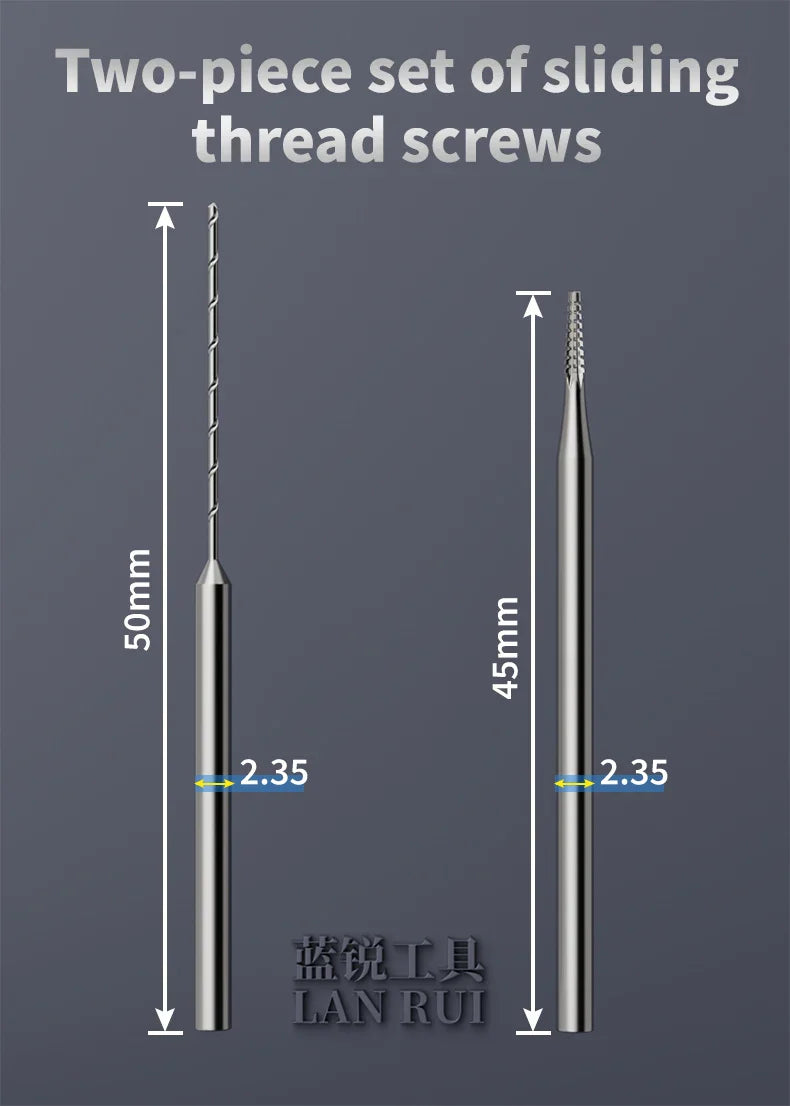 Lanrui U8 2.35mm Alloy Screw Extractor Drill Bit – Stripped Phone PCB Motherboard Screw Removal Repair Tool Kit