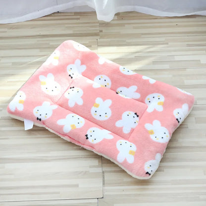 Thick Cat Sleeping Mat - Soft Flannel Pet Cushion Blanket for Cats & Small Dogs Winter Warm Comfort