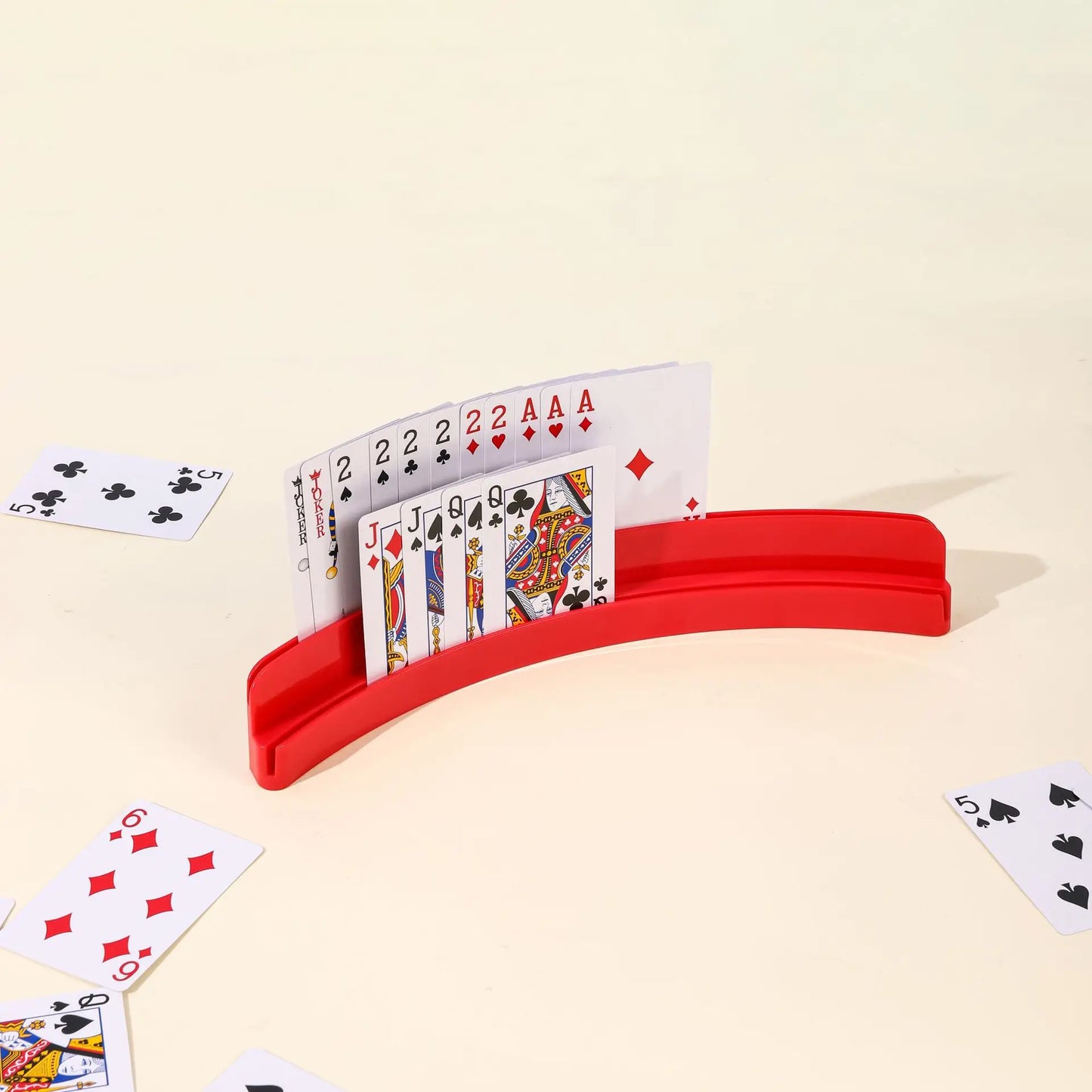 Plastic Poker Card Stand Holder - Creative Playing Card Support Clip Base for Easy Hands-Free Board Games