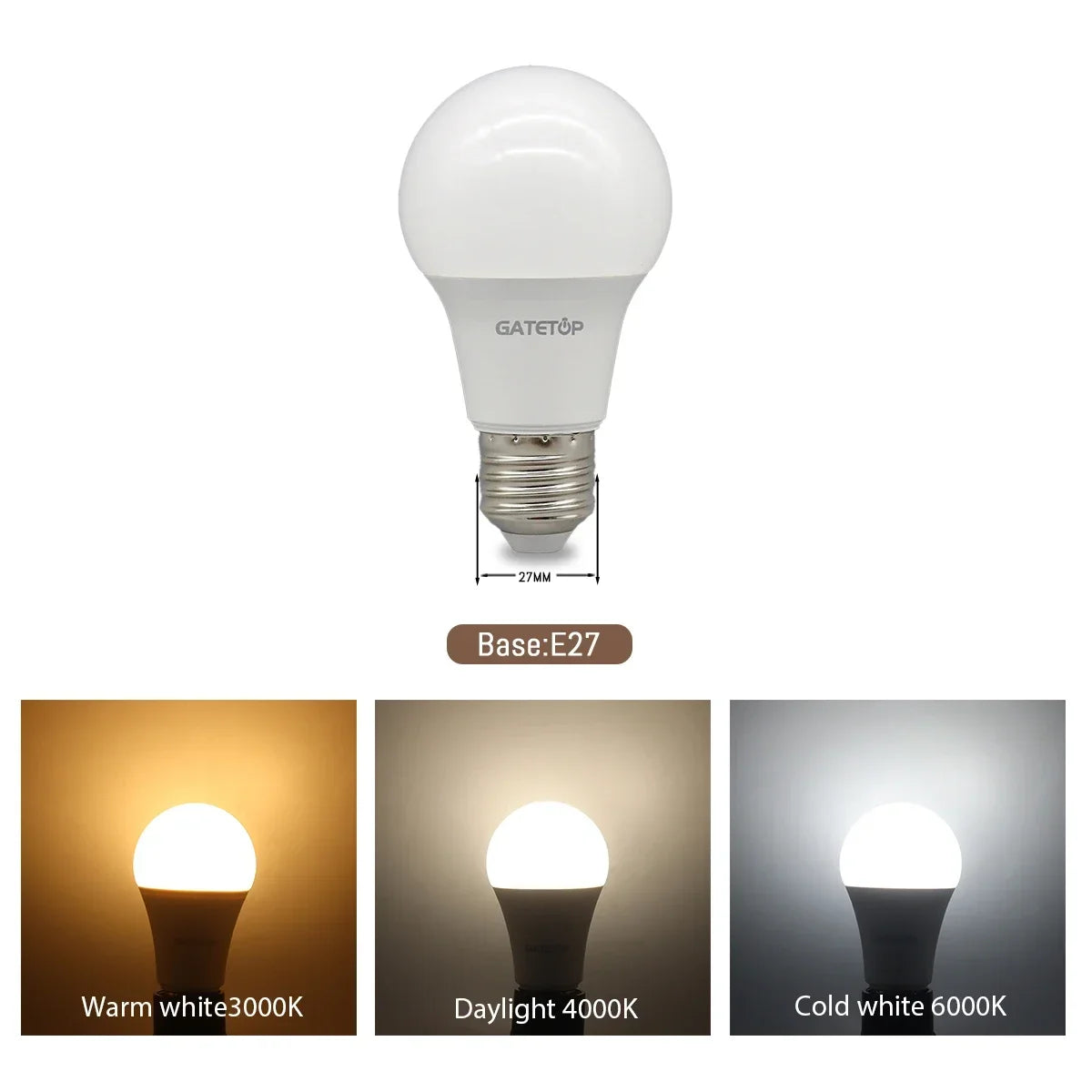 E27 LED Light Bulbs - 3W to 24W A60 G45 Energy Saving AC 110V 220V Home Lamps