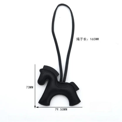 Fashion Horse Keychain - PU Leather Horse Charm for Car Keys, Handbags & Gifts