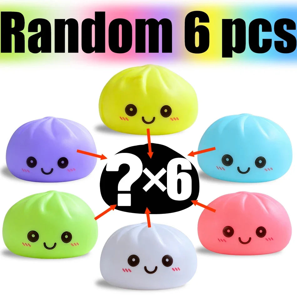 2027 Kawaii Dumpling Night Light - Cute Glowing Dumpling Steamer Desktop Ornament and Gift Decor