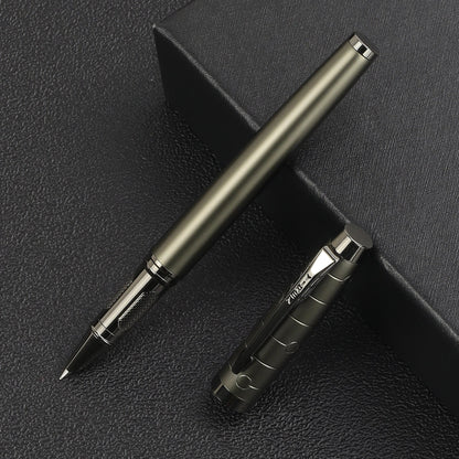 Luxury Gunmetal Fountain Pen - Stylish Metal Writing Pen with Mechanical Feel for Professional Use & Gifting