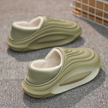 Winter Lined EVA Slippers - Thick Warm Slip Resistant Indoor Outdoor Home Shoes