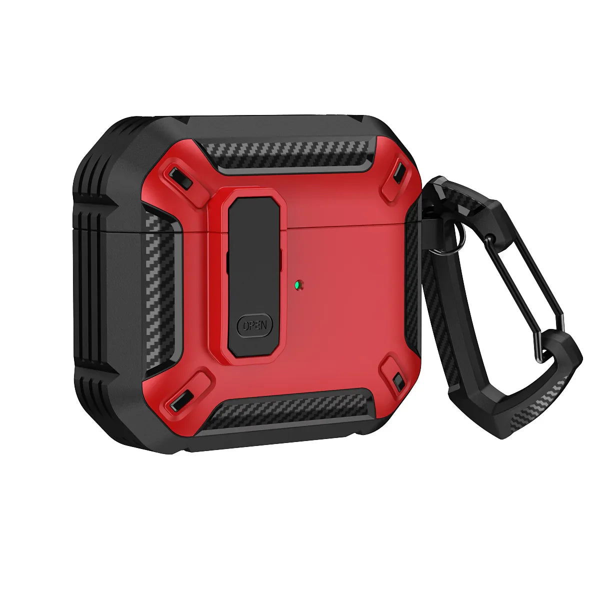 Carbon Fiber AirPods Case for Pro 1/2 & AirPods 3 – Shockproof Headset Cover with Switch Design for Men